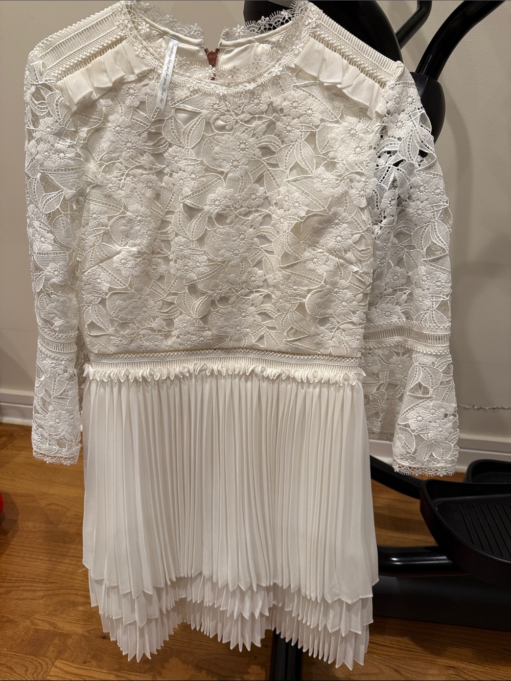 Ted Baker Ivory Lace & Pleated Wedding Dress